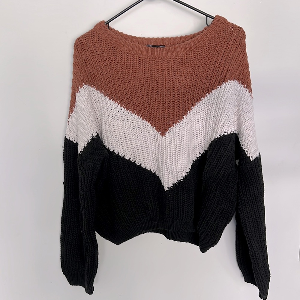 Chevron knit sweater